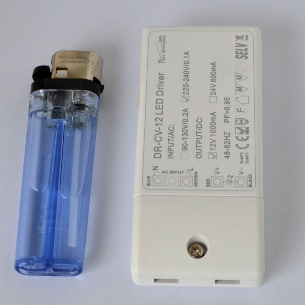 Dimmbarer LED mini Trafo 1 12 Watt 12V DC TRIAC Dimmer Netzteil Driver  
