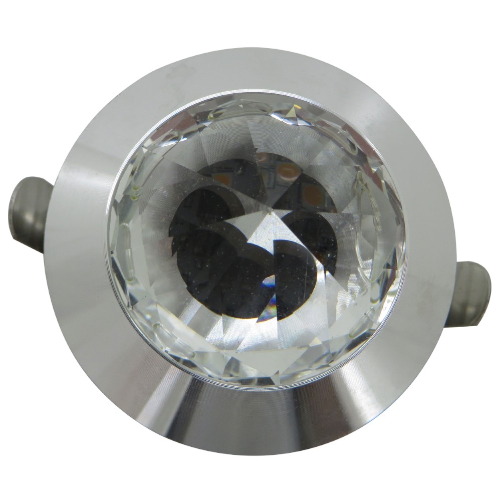 LED GU10 Kristall Einbaustrahler 7W dimmbar Einbauleuchte 230V Klarglas 3er Set